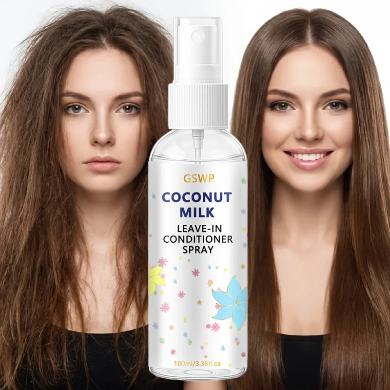 GSWP Coconut Milk Leave-In Conditioner Spray Long-Lasting Fragrance, Oil Control, and Volume, Deep Nourishment. 100/200ml