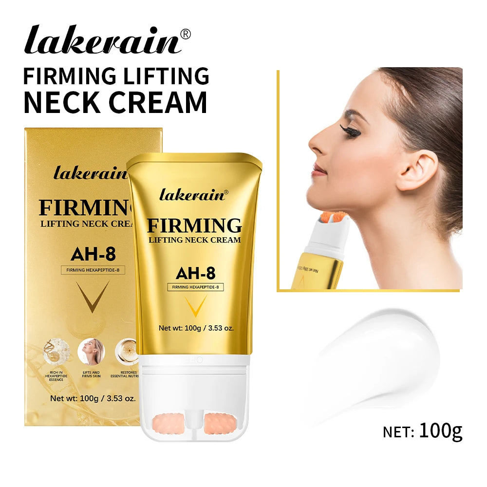 Lakerain Firming Lifting Neck Cream Deep Nourishment Lightweight Formula Remove Double Chin Rejuvenation Firms Loose Skin Cream