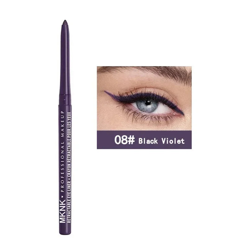 1Pc Waterproof Black Eyeliner Pencils Smudge-Proof Long-Lasting Eye Makeup Perfect For Fashion Look