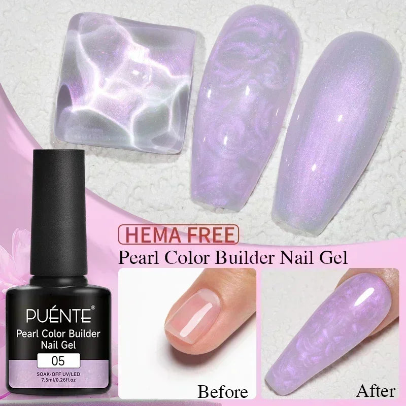 PUENTE 7.5ML Nude Shade Moonlight Cat Magnetic Gel Nail Polish Ultra-Bright Cat Eye Soak Off UV Semi-Permanent Varnish Manicure
