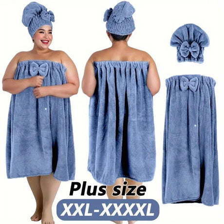 Womens Wrap Towel with Hair Towel Bath Towel Wrap Shower Dress Towel Spa Wraps for Women's Bathrobe