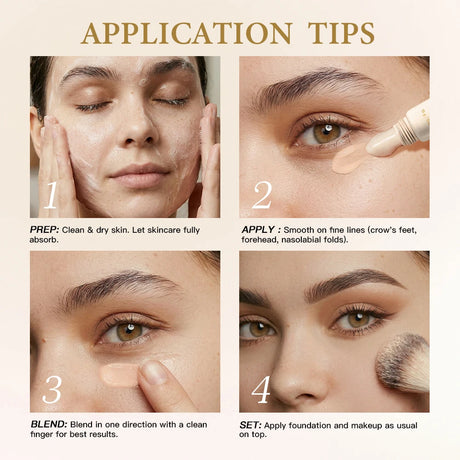 Smooth Fine Line Primer Soften Fine Lines Pores Natural Matte Finish Improve Dull Skin Deeply Hydration Silky Lightweight Primer