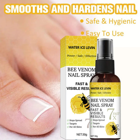 Bee Venom Nail Spray - Fast Visible Results, Stops Spread & Strengthens Nails with Hyaluronic Acid, Safe for All Skins