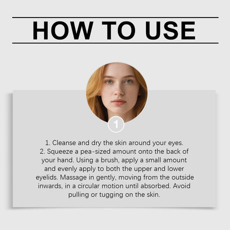 Instant Eye Care Cream With Brush Lasting Moisturizing Firming Smoothing Fine Lines Anti-Aging Eye Bag Removal Skin Care