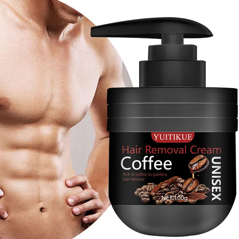 Men's Hair Removal Cream Nourishing Painless Non-Irritating Growth-Inhibiting Smooth Portable Body Hair Removal Lotion