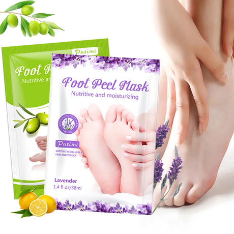 6packs Exfoliating Foot Mask Feet Peeling Mask Spa Socks Smooth Dead Skin Remover Moisturizing Foot Mask