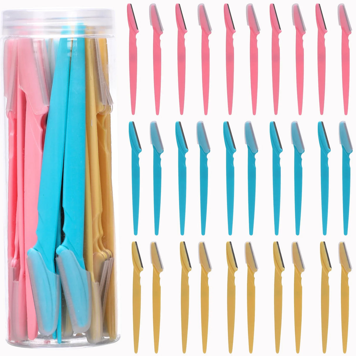 3/30/40Pcs Body Hair Removal Shaver Blades Eyebrows Shaping Knife Eyebrow Trimmer Makeup Beauty Tools Safe Eye Brow Razor Face
