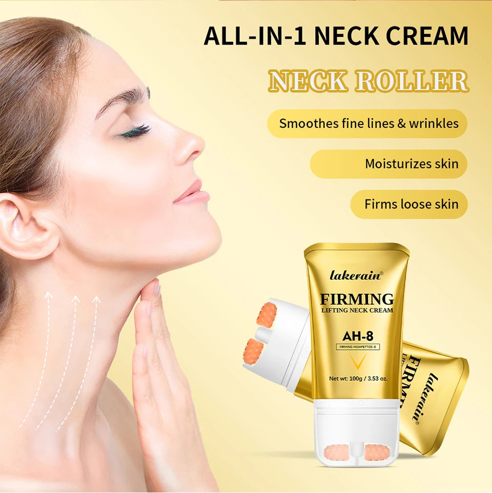 Lakerain Firming Lifting Neck Cream Deep Nourishment Lightweight Formula Remove Double Chin Rejuvenation Firms Loose Skin Cream