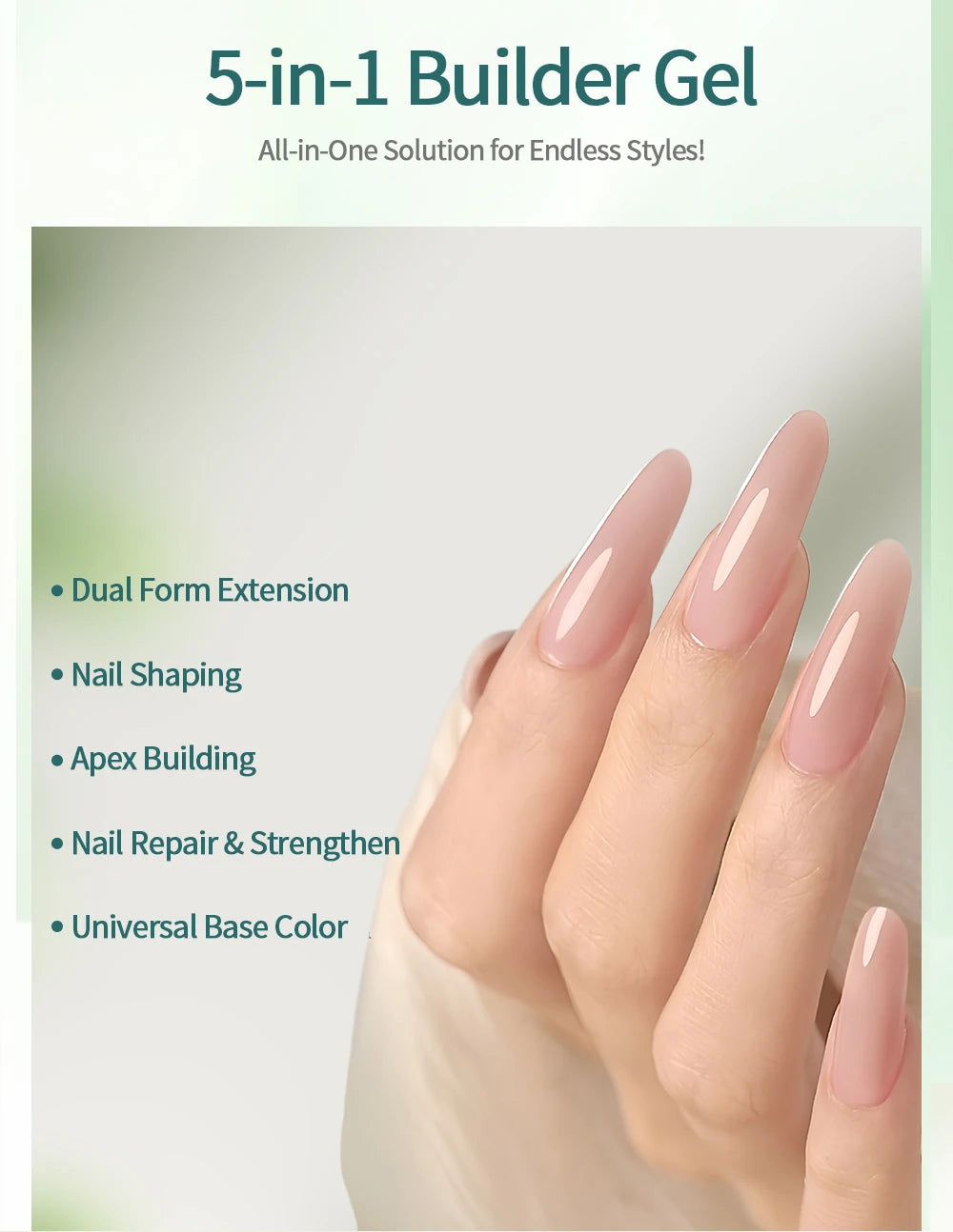 Nailpop Milky Smooth Builder Gel 30/100g for Nail Extension Long Lasting Quick Building UV Gel Soak Off Nail Art Design DIY