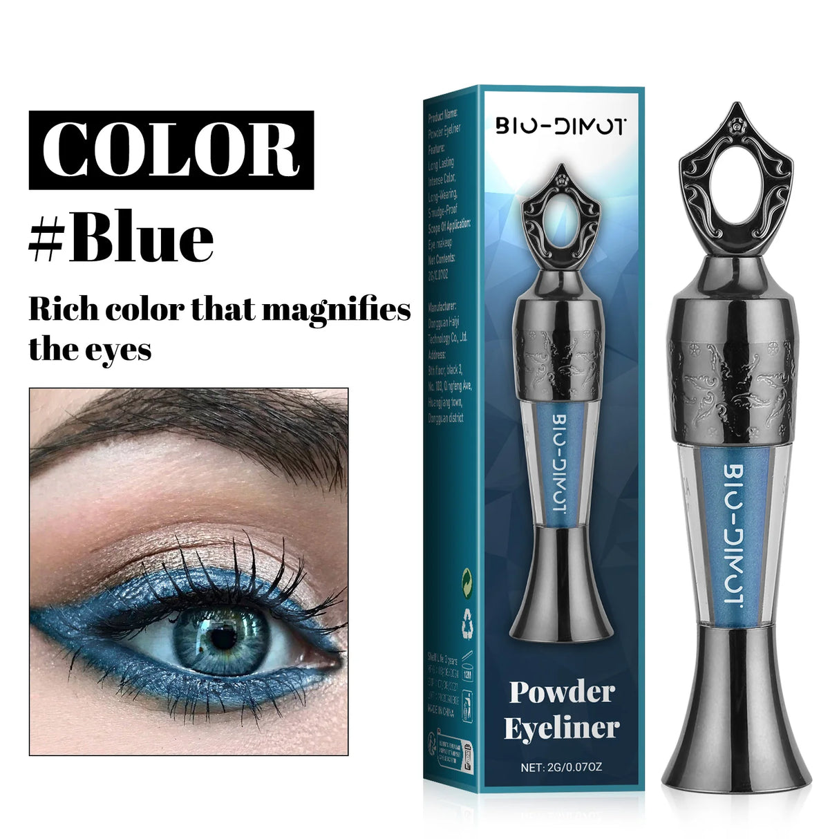 Black Eye Liner Powder Eyeliner Makeup Long-Lasting Eyeliner Waterproof Eyeliner Powder Easy to Wear Smooth Eye Makeup Tools