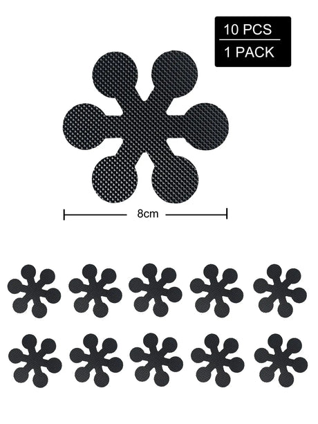 10 PCS Anti Slip Shower Tread Sticker Safety Bathtub Strips Premium Adhesive Star Snowflak Decals for Bath Tub Shower Stairs
