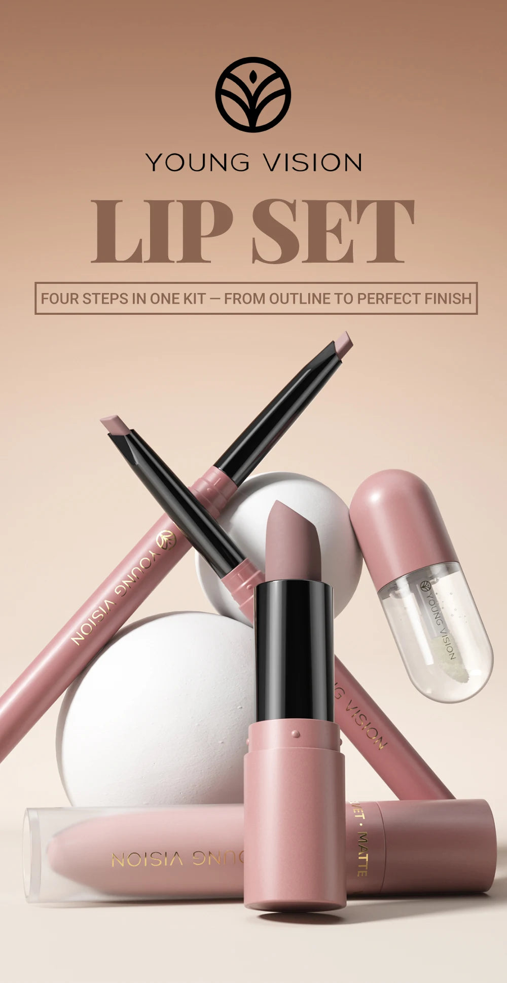 4pcs/10pcs/set Nude Lip Gloss Matte Velvet Lipstick Waterproof Long-lasting Liquid Lipstick Women Moist Lip Tint