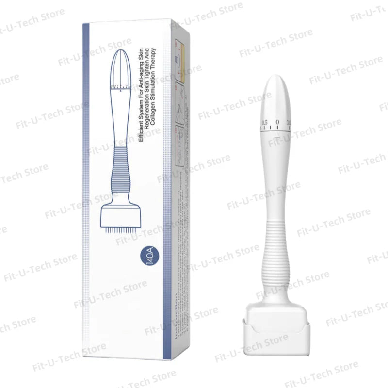 adjustable derma stamp microneedle 140 pins skin care beard growth scalp hair