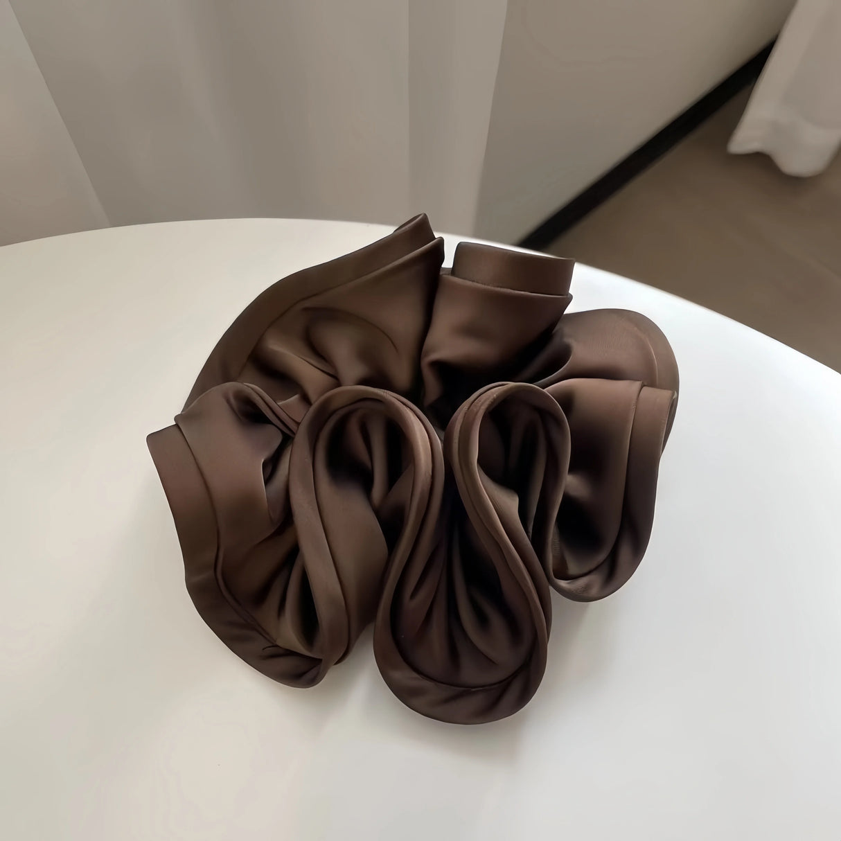Korean Big Hair Tie Ribbon Scrunchies Satin Elastic Hair Band Bow Women Simple Temperament New Style Ponytail Hair Accessories