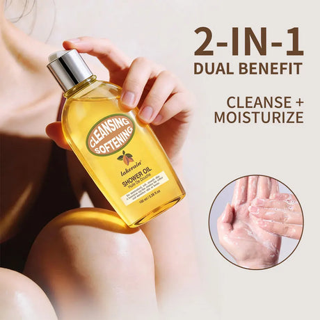 2-in-1 Bath Oil Body Cleaning Moisturizing Skin Dirt Remover Smooth Shower Gentle Cleanses Nourishes Oils For Bath Daily Care