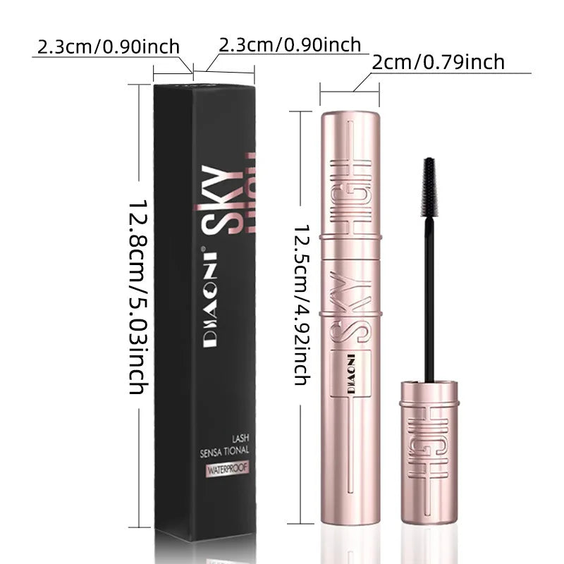 DIAONI Sky-High Lift Mascara Mother's Day Gift Waterproof Smudge-Proof Long-Lasting Curling Natural Defined Separated Lashes