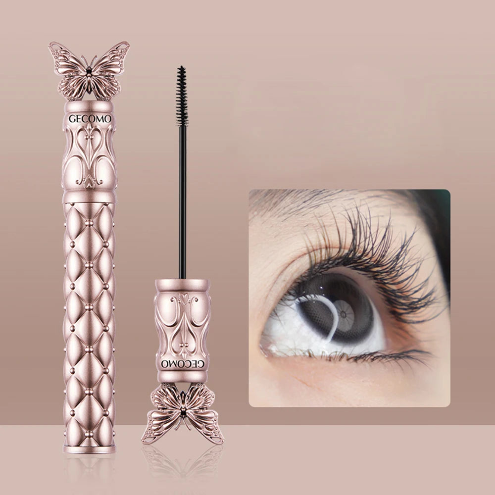 GECOMO Butterfly Flying Volume Mascara Curl Long-lasting Makeup Thin Brush Eyelash Primer Shape
