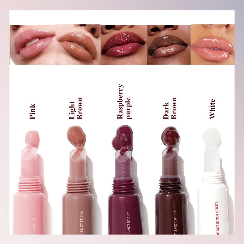 Lip Balm Moisturizing Mirror Lip Gloss Lip Vanilla Mint Iced Coffee Cake Smell Lipstick Transparent Lip Oil Makeup