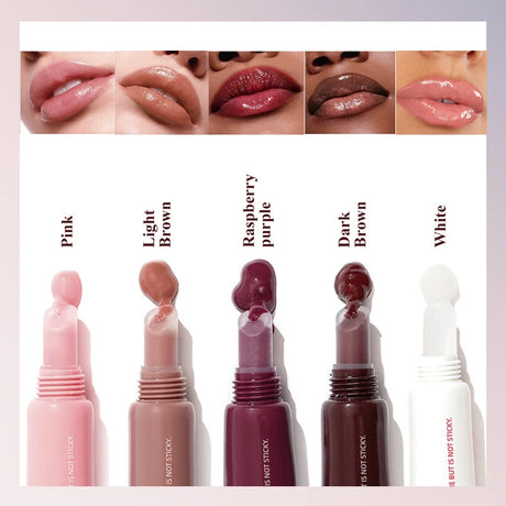 Lip Balm Moisturizing Mirror Lip Gloss Lip Vanilla Mint Iced Coffee Cake Smell Lipstick Transparent Lip Oil Makeup