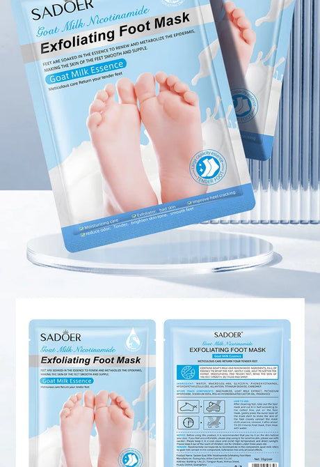 SADOER Exfoliating Feet Mask Exfoliating Foot Peel Mask Socks Pedicure Peeling Dead Skin Remover Feet Mask Peel Moisturizing
