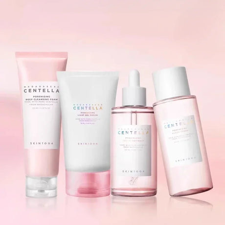 SKIN1004 Madagascar Centella Poremizing Skincare Set Korean Cosmetics Toner Ampoule Gel Cream Face Wash Cleanser Pore Beauty Kit