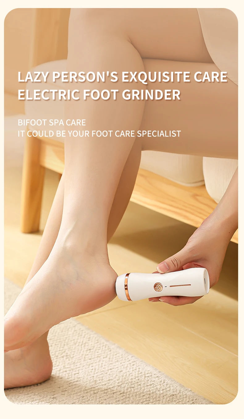 HOMEFISH Electric Foot Grinder Automatic Foot Callus Rubbing Pedicure Dead Skin Callus Remover for Foot Beauty Machine