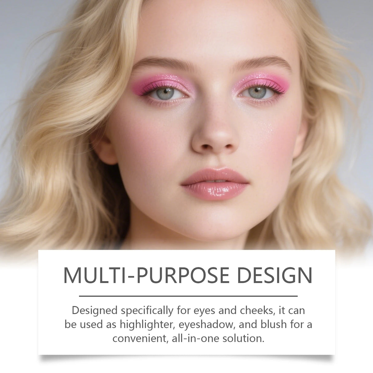 Zephoco 2-in-1 Highlighting Eye & Cheek Palette -Soft Shimmery Tones,Blendable Formula,All-in-One for Glowing Eye & Cheek Makeup
