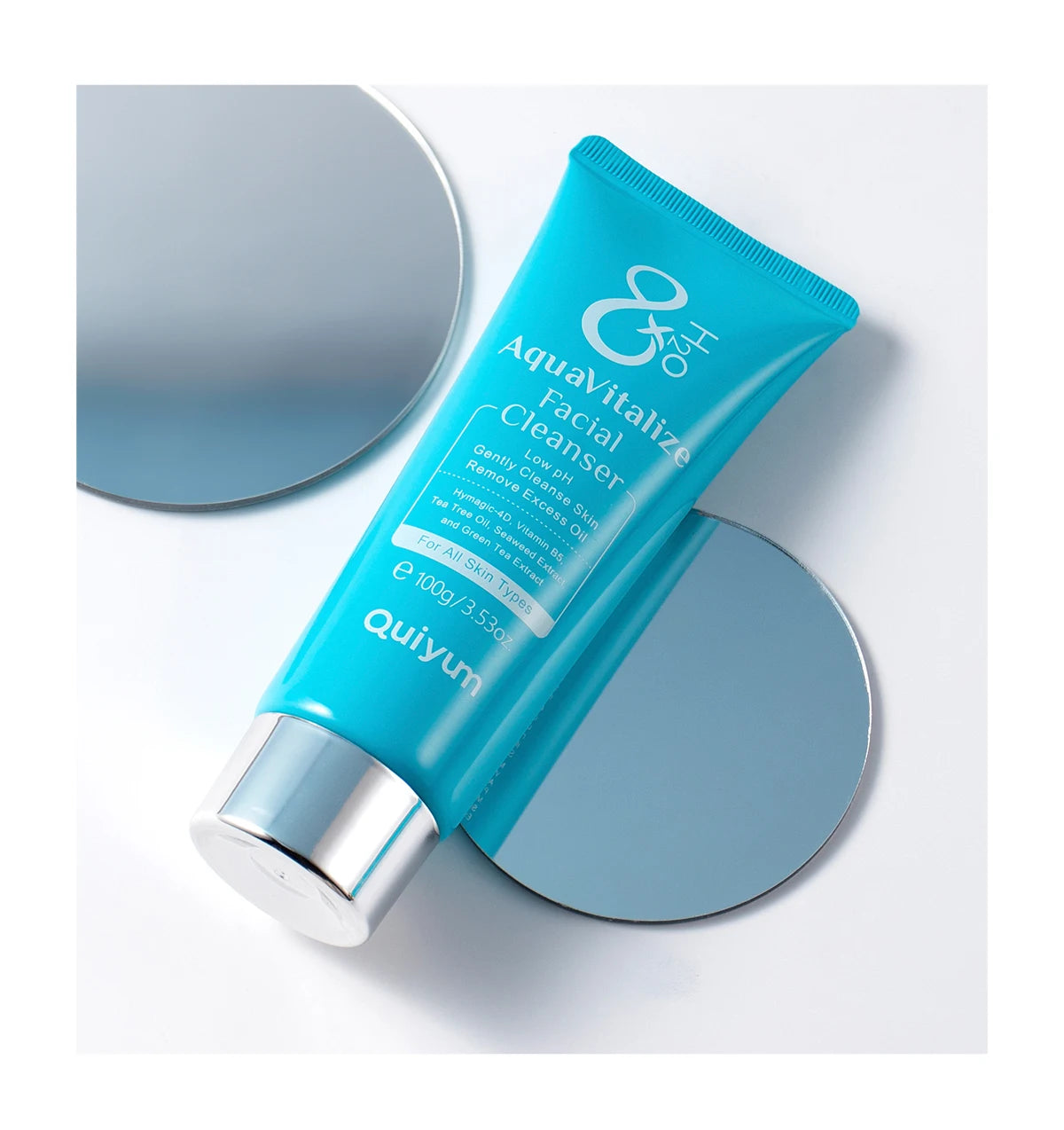Quiyum 8X H2O AquaVitalize Facial Cleanser 100g Gentle Daily Cleansing Oil Control Refreshing Face Wash for All Skin Types
