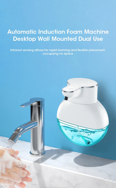 Smart Automatic Foam Soap Dispenser and Gel Hand Washing Liquid Detergent Machine Wall-Mounted USB Rechargeable