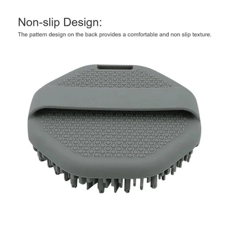 1PC Polygonal Silicone Bath Brush Deep Exfoliation and Rubbing Massage Brush Silicone Body Scrubber Bathroom Bathing Tool