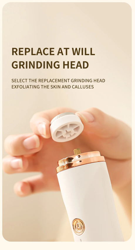 HOMEFISH Electric Foot Grinder Automatic Foot Callus Rubbing Pedicure Dead Skin Callus Remover for Foot Beauty Machine