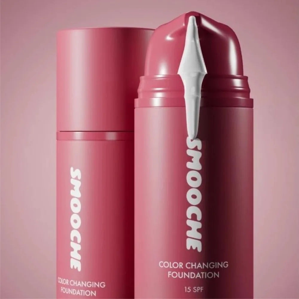 SMOOCHE SPF15 Color Changing Foundation Concealer Oil Control Skin Tone Matching Lightweight Coverage Concealing Liquid Makeup