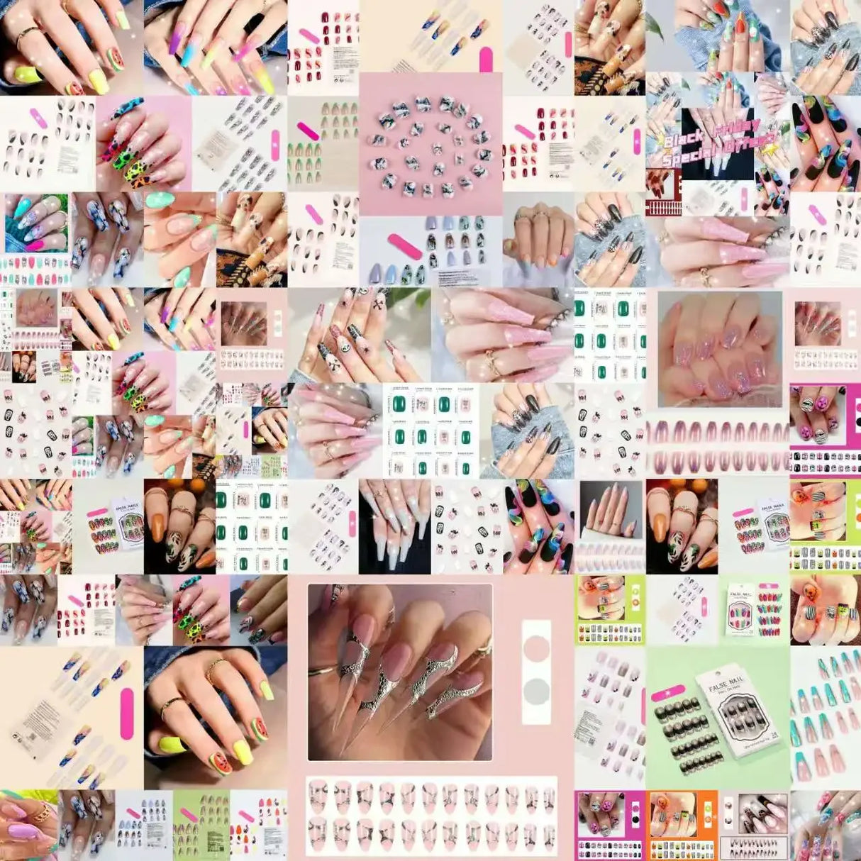 24pcs Nude Pink Sweet Fake Nails Short Duckbill Leopard Print French False Nails With 3D Bowknots Butterfly Cherry Press On Nail