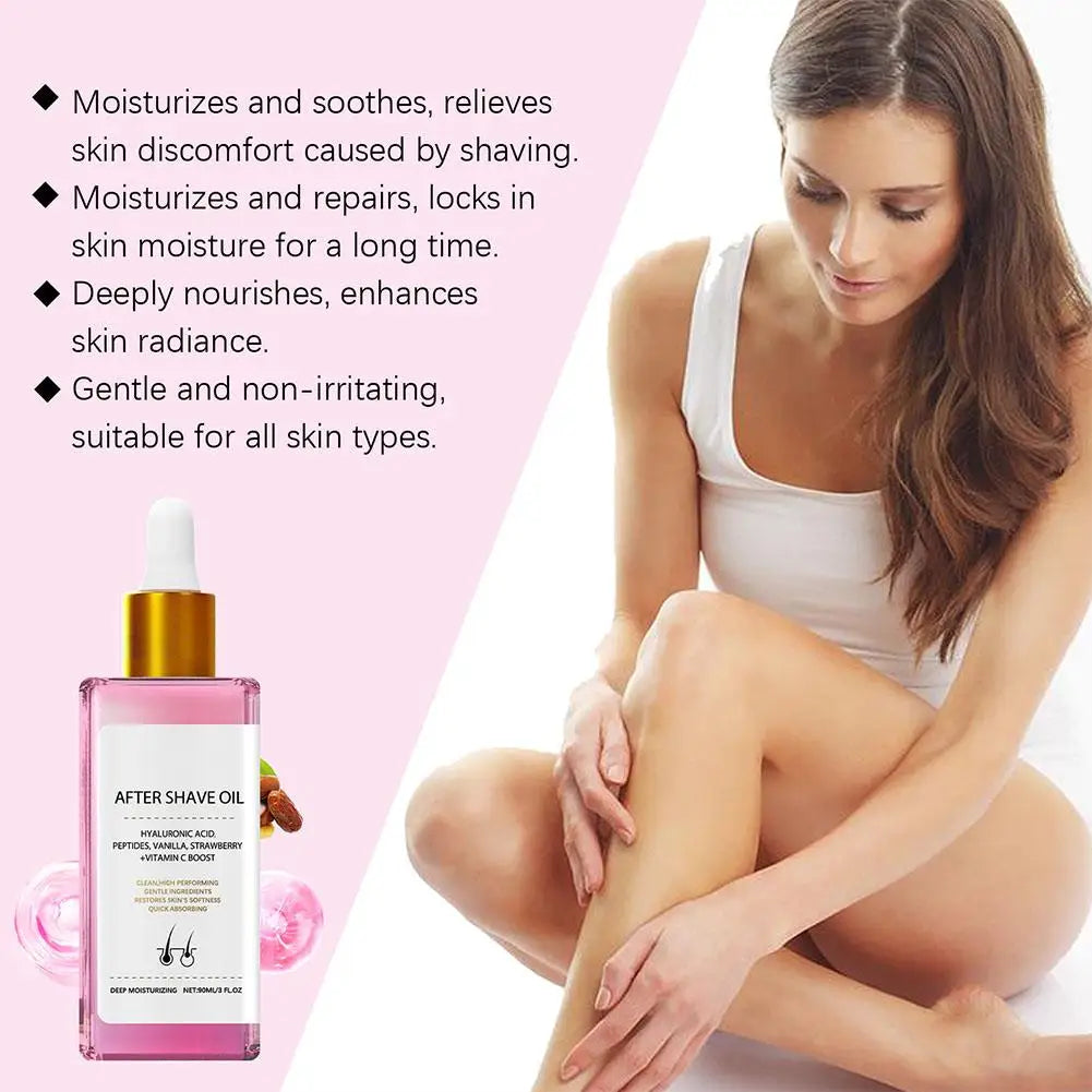 Hair Removal Care - 90ml Strawberry Hair Removal Aftercare Oil, 60g Hair Removal Cream, For Armpit Leg Arm Hair Growth Inhibitor