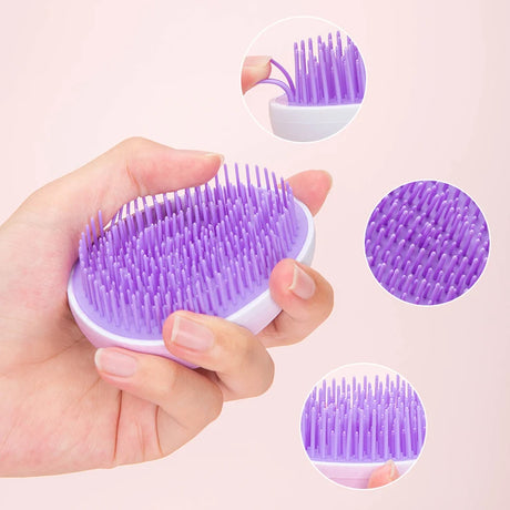 1 pcs Mini Detangling Hair Brush Gradient Egg Round Shape Tangle Hair Brushes Soft Hairbrush Salon DIY hair styling tools