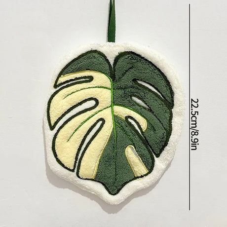 Leaf Hand Towel Bathroom Accessories Absorbent Kitchen Towel Soft Towel Hanging Towels Handkerchief Towels Home Wash Hand Towels