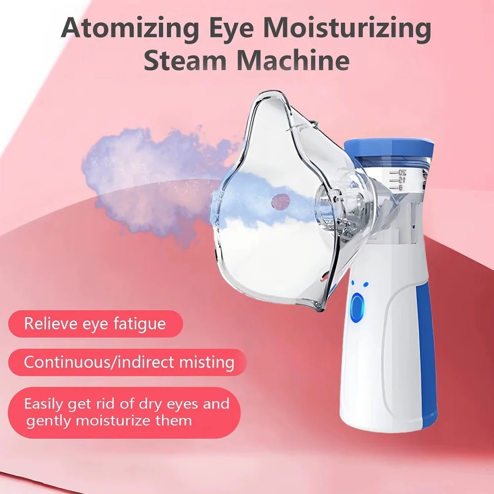 Mini Facial Steamer Rechargeable Silent Mesh Nebulizer Handheld Portable Nebulizer Humidifier Face Rehydration Skin Care Tools