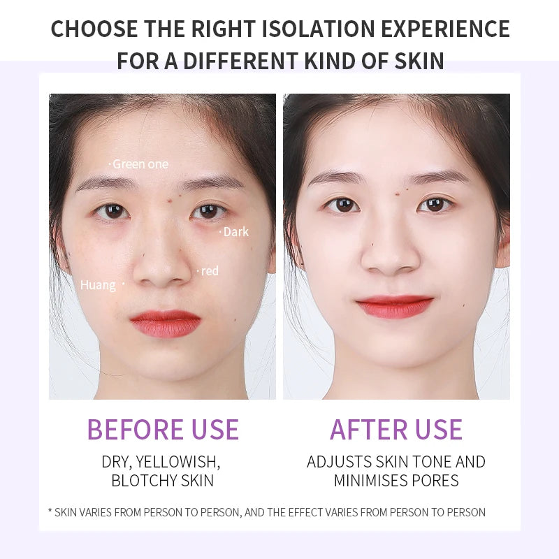 Mercilen Three-Color Isolation Makeup Primer Set, Containing Hyaluronic Acid, Plant Squalane, and Pearl Extract for Oil Control and Moisturizing, Minimizing Visible Pores, Long-Lasting Hydration and Radiance, and Long-Lasting