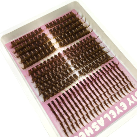 AMSDCN 40P-120Pnaturally 240 clusters Spikes Brown eyelash clustersfaux cils eyelash extensions Wispy Lashes