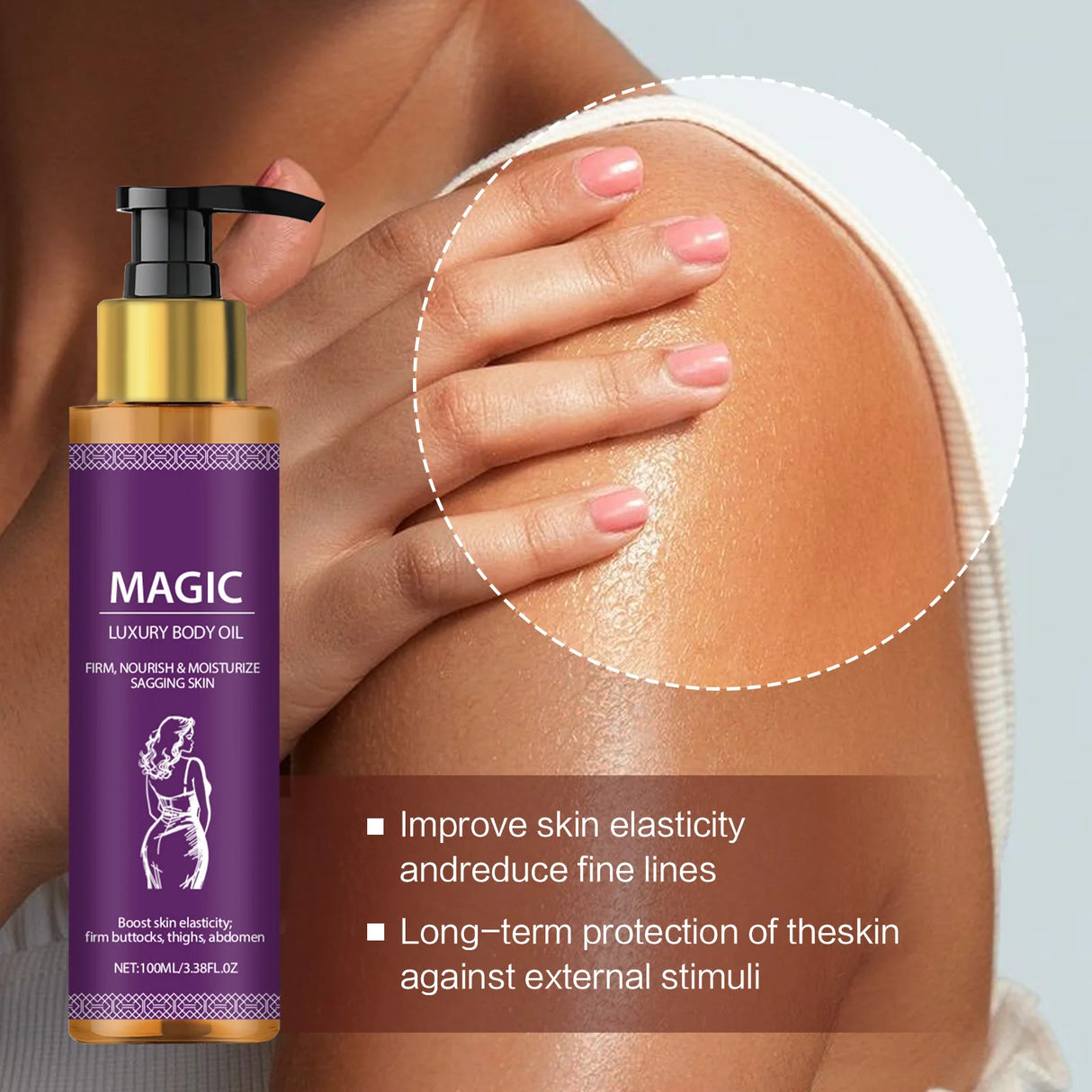 Tightening Body Oil Lightening Improve Dry Brightening Nourishing Lifting Firming Smooth Anti Cellulite Skin Care Massage Care