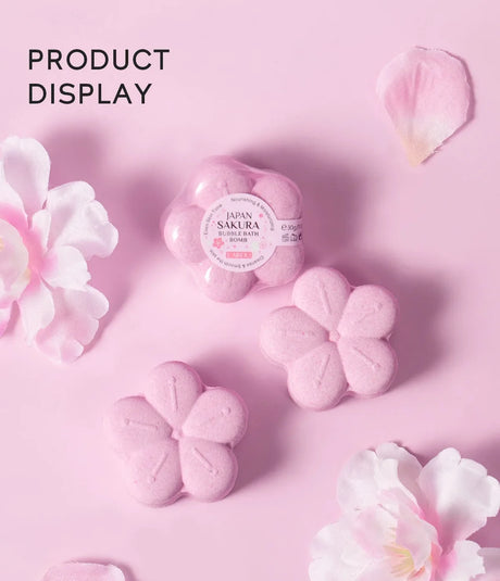 LAIKOU Japanese Sakura Bath Bubble Explosion Bath Salt for Body Cleansing Moisturizing 30g