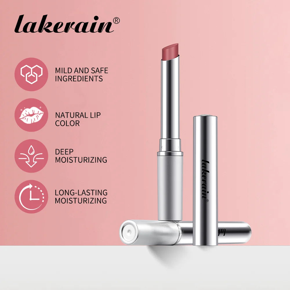 Lakerain Nearly Lipstick Lip Balm Natural Color Creamy Texture Long Lasting Moisturizing Nourishing Lip Care Gloss Cosmetic