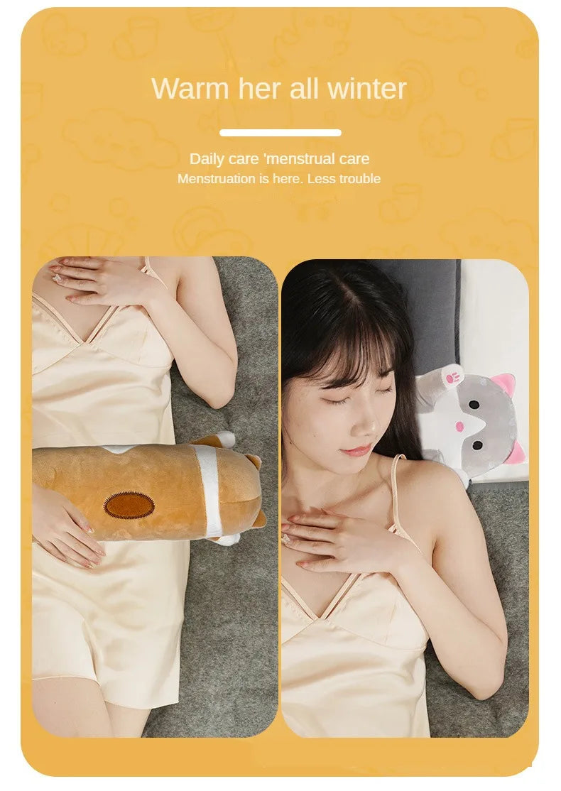 USB Heating Pad Period Heated Pillow Menstrual Colic Heater Cramps Period Neck Shoulder Pain Relief Hot Compress Heating Pad