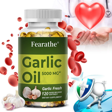 Organic Garlic Extract Capsule for Cardiovascular Health Detox Support Immune Nutrition Supplement