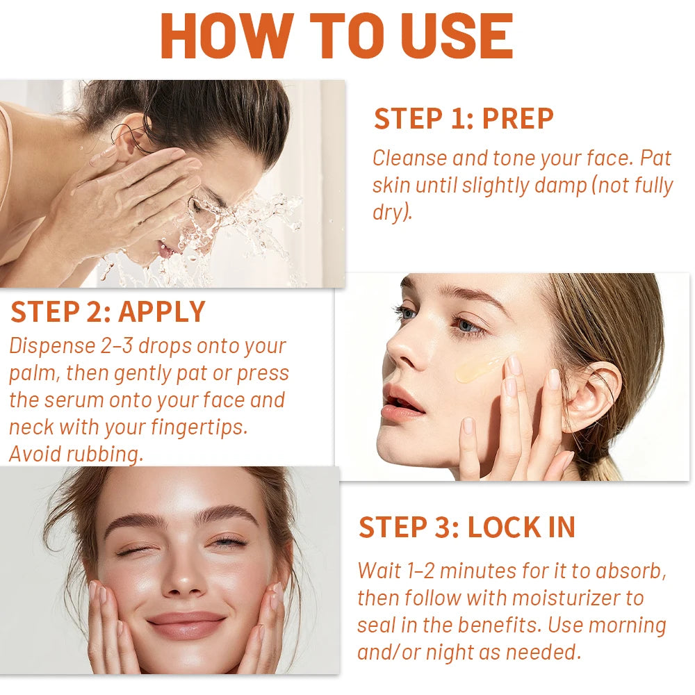 Facial Serum | Vitamin C & Collagen Infused Daily Skin Care Serum, Hydrating & Gentle Exfoliating Facial Treatment for All Skin