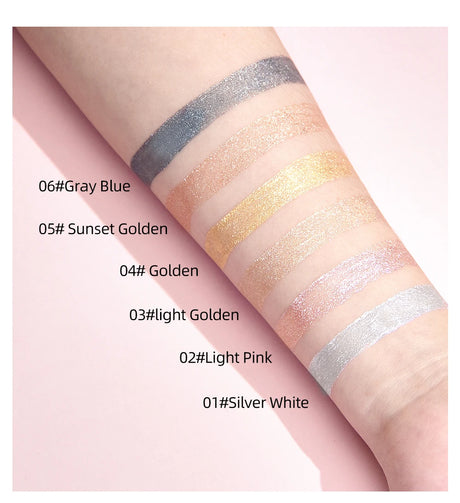 QIBEST Metallic Glitter Liquid Lipstick Makeup Waterproof Lip Gloss Long-lasting Shimmer Metal Diamond Lip Glaze Tint Charming