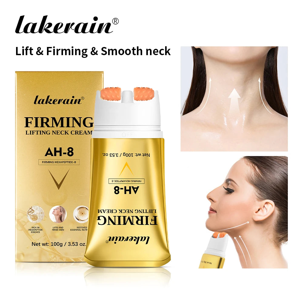 Lakerain Firming Lifting Neck Cream Deep Nourishment Lightweight Formula Remove Double Chin Rejuvenation Firms Loose Skin Cream