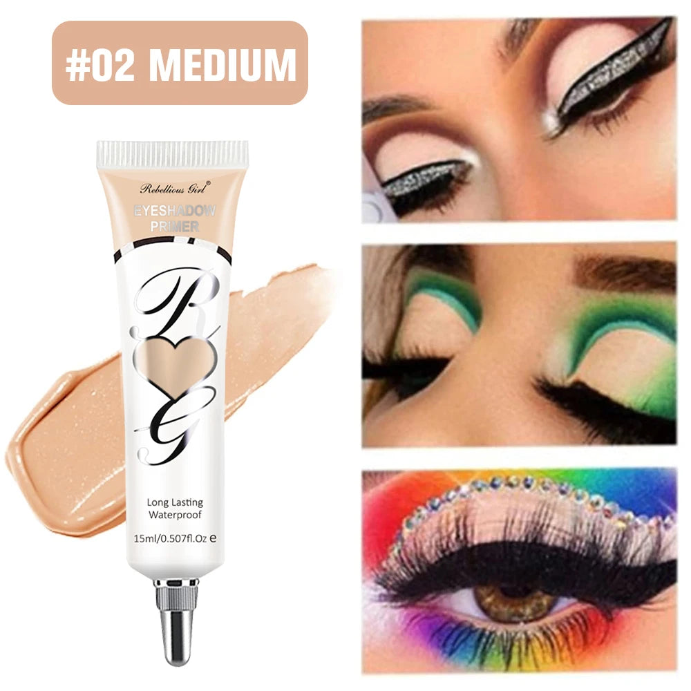 Eyeshadow Primer, Cut-Off Eyeshadow Primer, Concealer Color, 24-Hour Makeup Lasting, Waterproof and Sweat-Proof