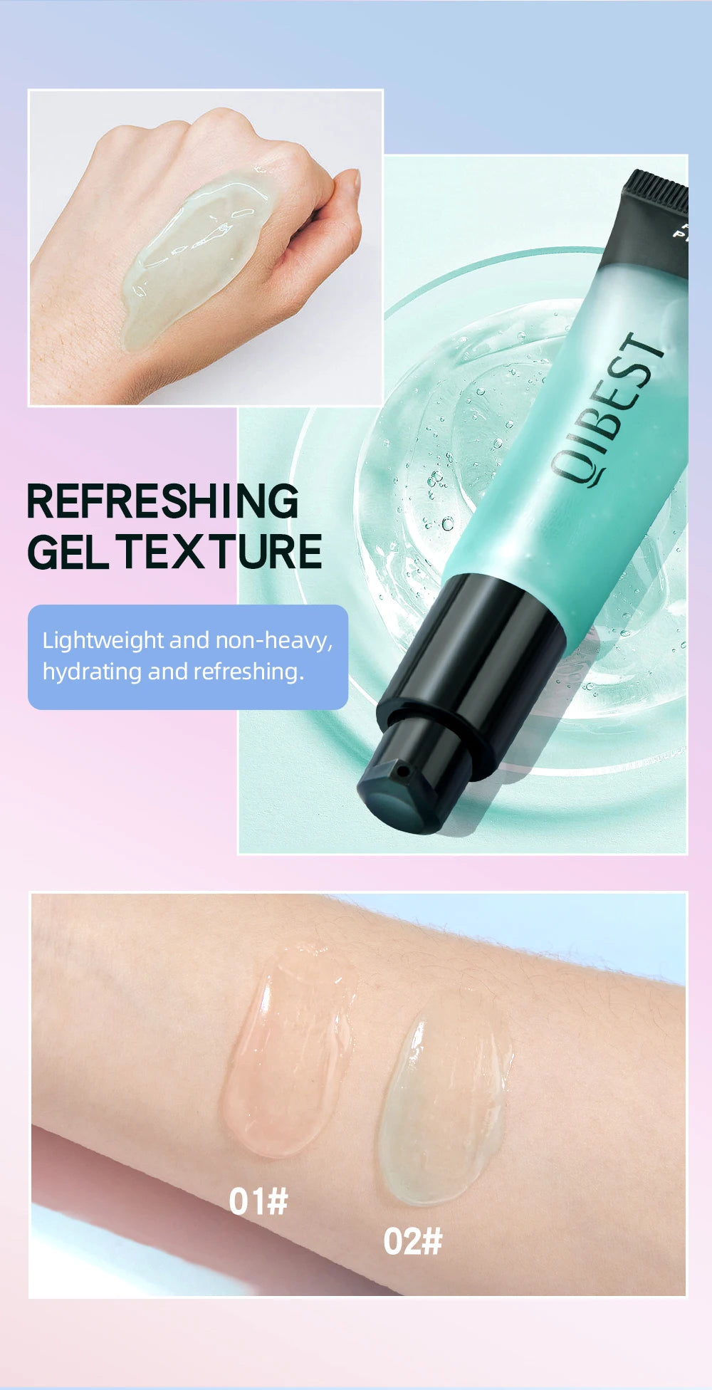 QIBEST Liquid Foundation Cream 30ml For Face High Coverage Makeup Base Oil Control Liquid Pie Foundation Primer Face Makeup New
