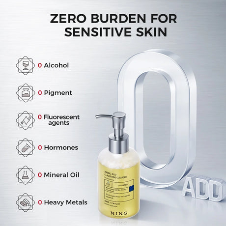 NING DERMOLOGIE Amino Acid Korean Facial Cleanser with Salicylic Acid Help with Pore Tighten, Acne & Blackheads